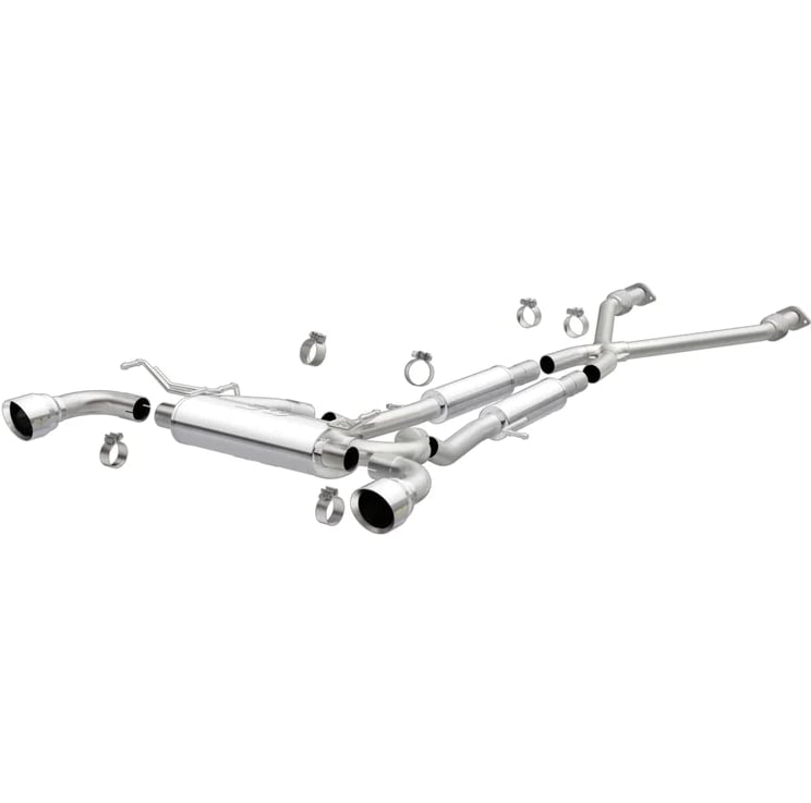 magnaflow cat-back 09-20 nissan 370z v6 3.7l street series ss 2.25in dual split rear exit exhaust 19135