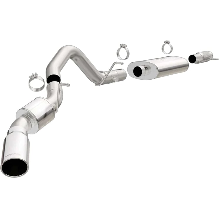 magnaflow mf series ss cat-back exhaust single passenger side rear exit 15-20 cadillac escalade 19177