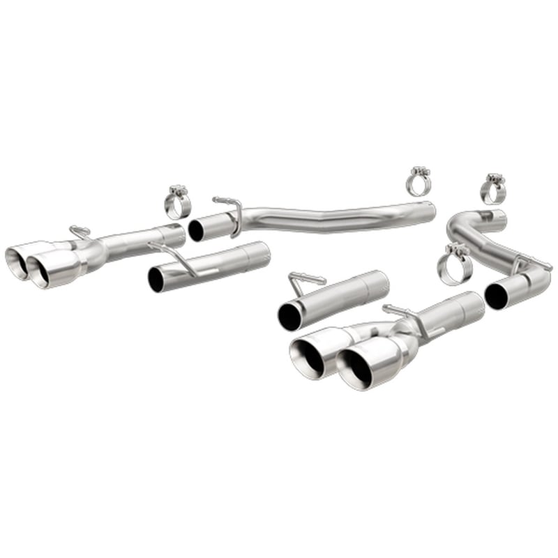 magnaflow 15-18 dodge challenger 3.6l race series axle-back performance exhaust system 19218