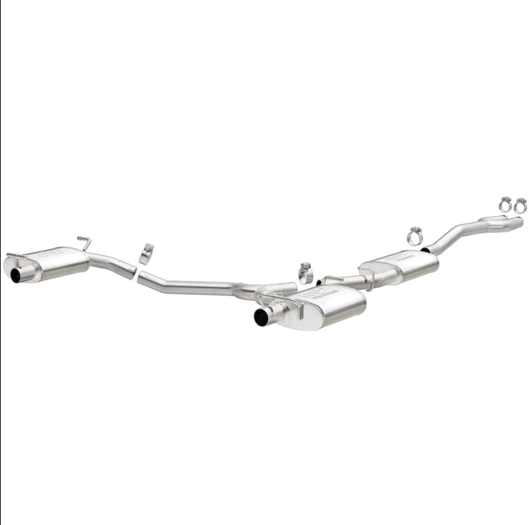 magnaflow cat-back ss dual split rear exit 15-22 dodge charger/chrysler 300c 3.6l v6 (uses oem tips) 19225