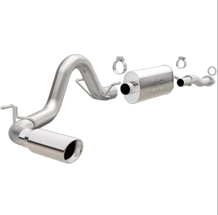 magnaflow cat-back 16-22 toyota tacoma 3.5l v6 ss 3in single pass side exit rear 4in tip 19291