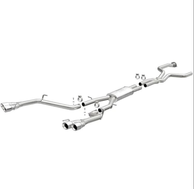 magnaflow catback 16-19 cadillac ct6 v6 3.0l street series 2.5in pipe dia polished tips 19301