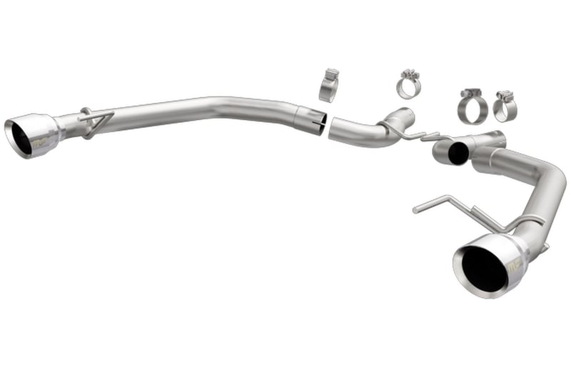 magnaflow 2015-2017 ford mustang v6 3.7l race series axle back w/ dual polished tips 19345