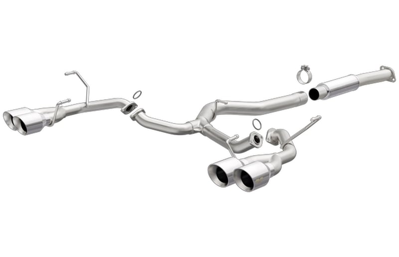 magnaflow 15-17 subaru wrx sti 2.5l stainless cat-back performance exhaust system 19361