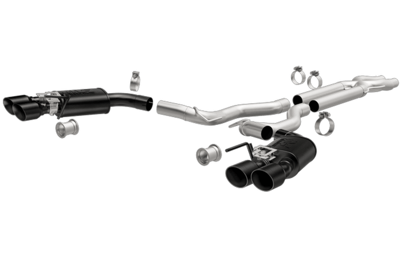 magnaflow 18-21 ford mustang gt 5.0l competition quad exit stainless cat back performance exhaust system 19369