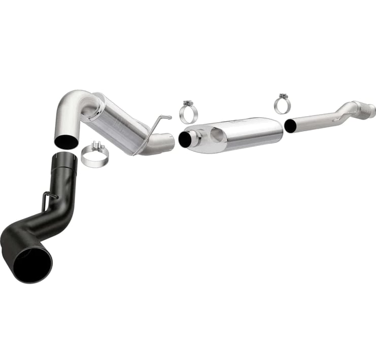 magnaflow 14+ chevrolet silverado 1500 gas 409 ss black 4in tip passenger side exit catback exhaust 19374