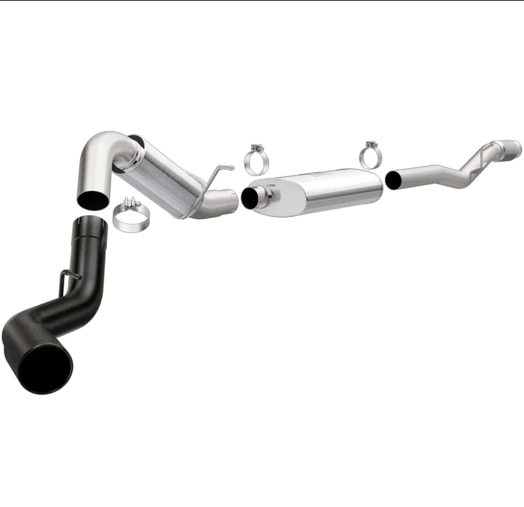 magnaflow 14-18 chevrolet silverado 1500 4in single exit stainless steel cat-back exhaust w/blk tip 19375