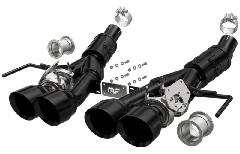 magnaflow 14-18 chevrolet corvette v8 6.2l competition axle back w/ quad black tips 19380