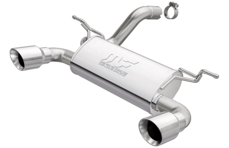 magnaflow 18-22 jeep wrangler 3.6l dual polished tip axle-back exhaust 19385