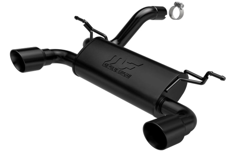 magnaflow 18-22 jeep wrangler 3.6l dual black tip axle-back performance exhaust system 19388