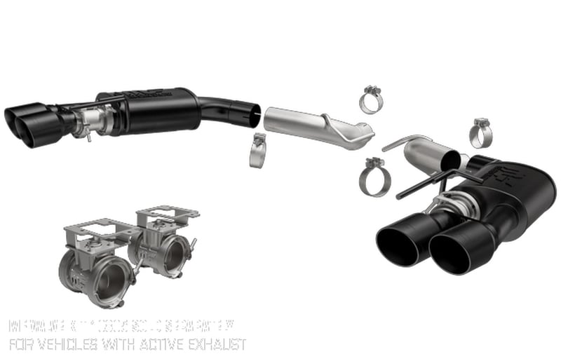 magnaflow 18-21 ford mustang gt competition series axle-back performance exhaust system 19419