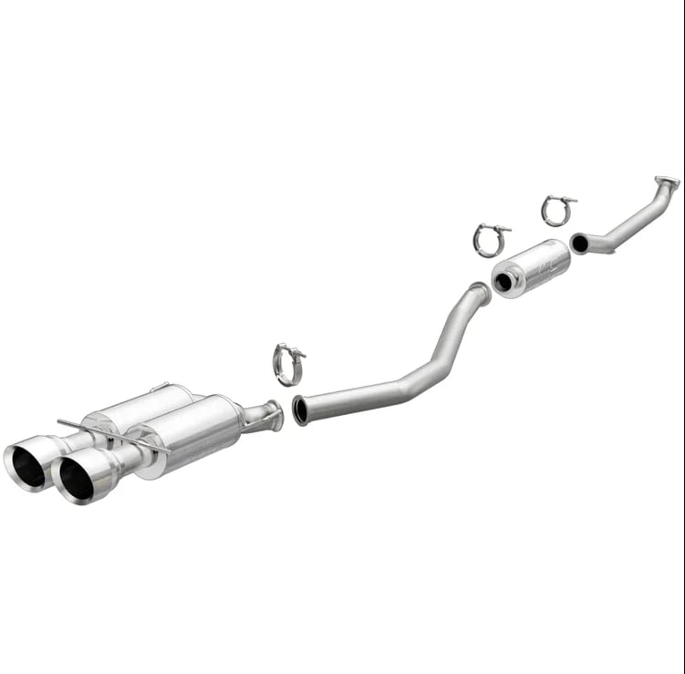 magnaflow catback 17-18 honda civic l4 1.5lgas dual exit polished stainless exhaust 19420