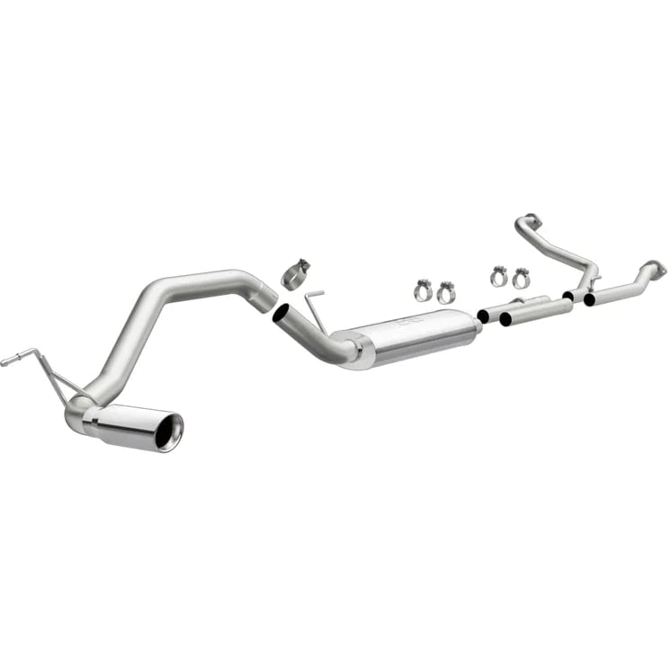 magnaflow catback 07-15 nissan titan v8 lgas/lflex single mf polished stainless exhaust 19421