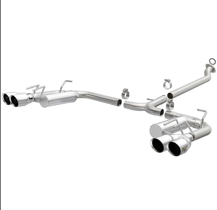 magnaflow 18-22 toyota camry xse 2.5l street series cat-back exhaust w/4in polished quad tips 19494