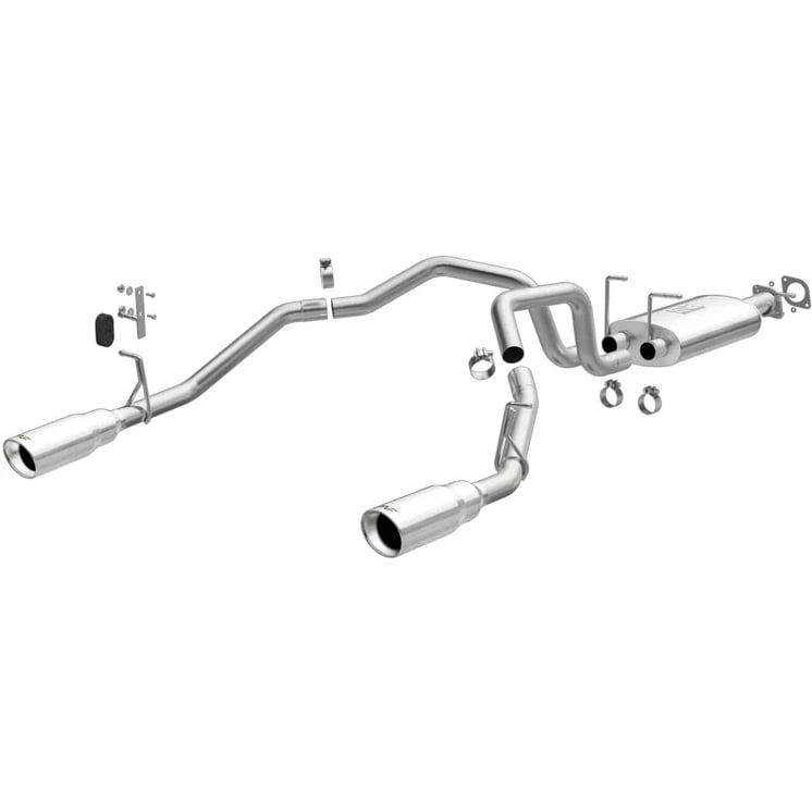 magnaflow 19-22 ram 1500 street series cat-back exhaust dual rear exit w/polished tips 19498