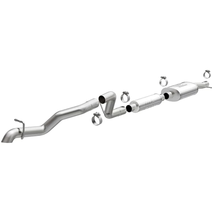 magnaflow 12-18 jeep wrangler 2.5in overland series cat-back exhaust 19539