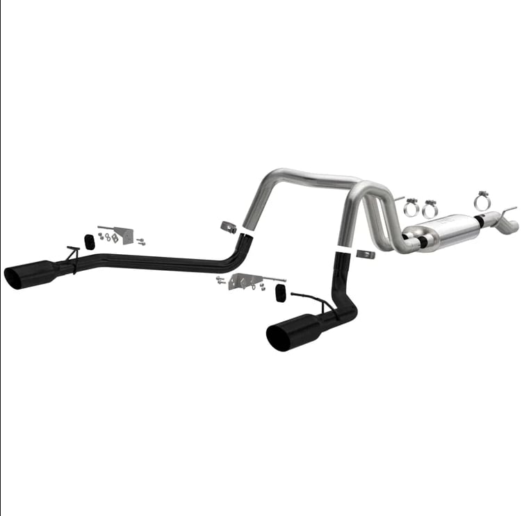 magnaflow 21-22 ford f-150 street series cat-back performance exhaust system- dual-split rear exit 19562