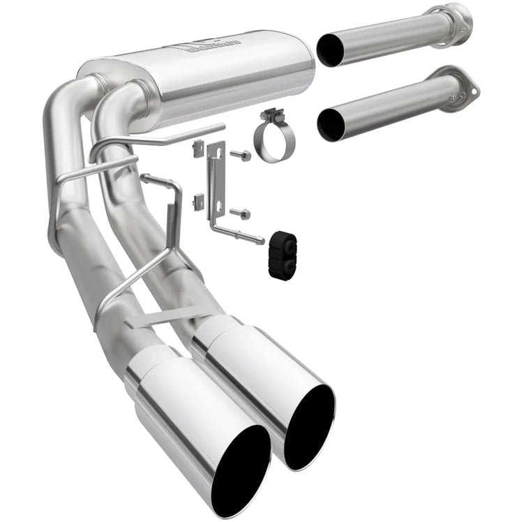 magnaflow 15-22 ford f-150 street series cat-back performance exhaust system- polished side exit 19563
