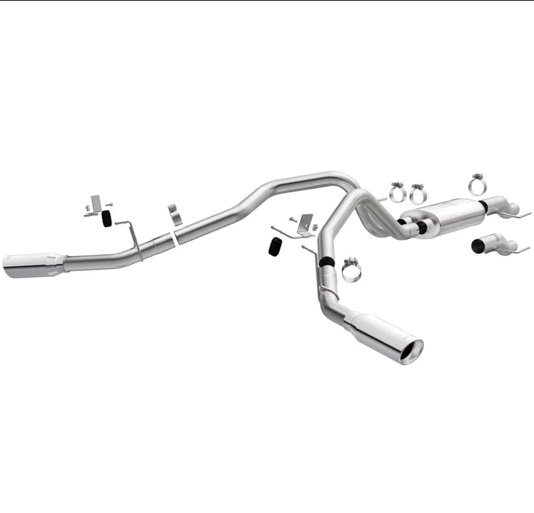 magnaflow 15-22 ford f-150 street series cat-back performance exhaust system- dual polished tips 19564