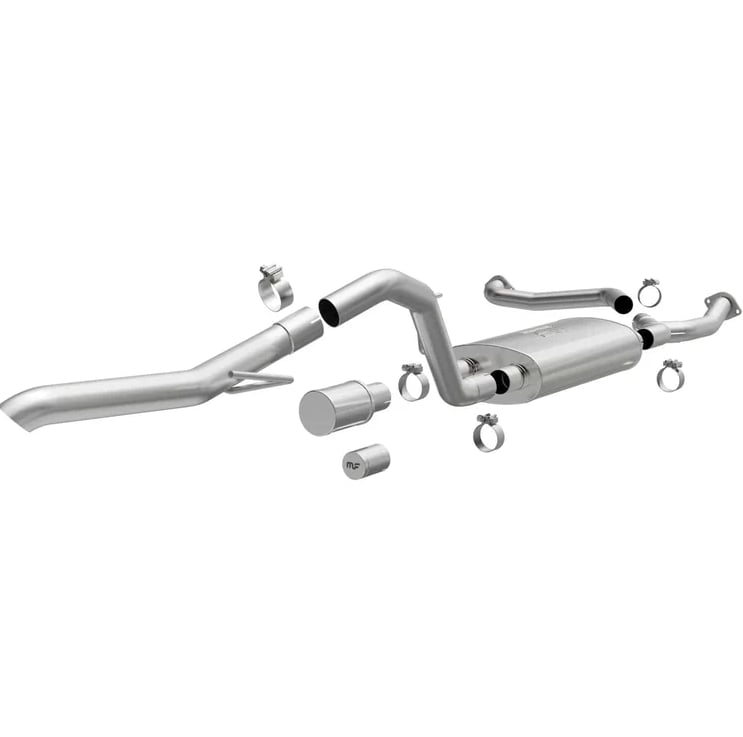 magnaflow 2022+ nissan frontier (3.8l v6) overland series cat-back performance exhaust system 19599