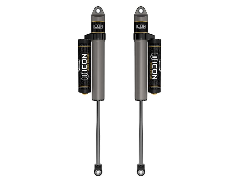 icon 1999-2024 ford f-250/f-350 super duty, 3-6" lift, rear, v.s. 2.5 aluminum series shock absorbers, piggyback reservoir, pair 37701p