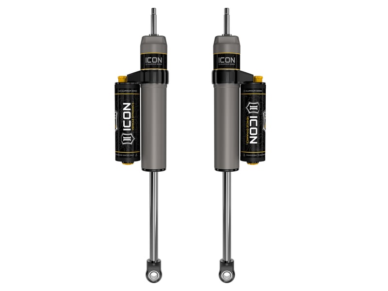 icon 2005-2022 ford f-250/f-350 super duty 4wd, 4.5" lift, front 2.5 vs piggyback reservoir w/ cdcv shocks, pair 67710cp