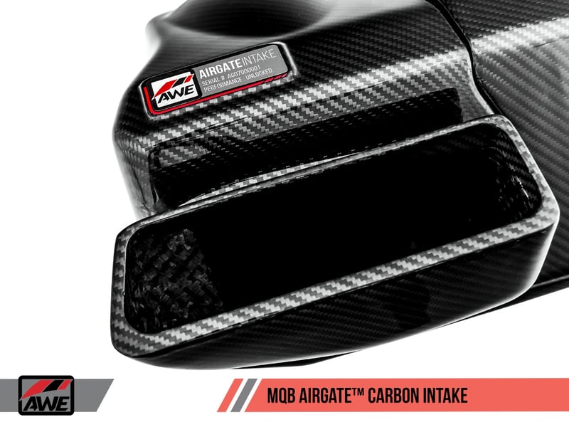awe tuning audi / volkswagen mqb 1.8t/2.0t/golf r carbon fiber airgate intake w/o lid 2660-15026