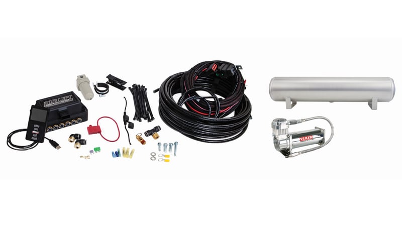 air lift performance 3p (1/4 air line 4 gal 5-port raw aluminum tank viair 444c comp) 27682