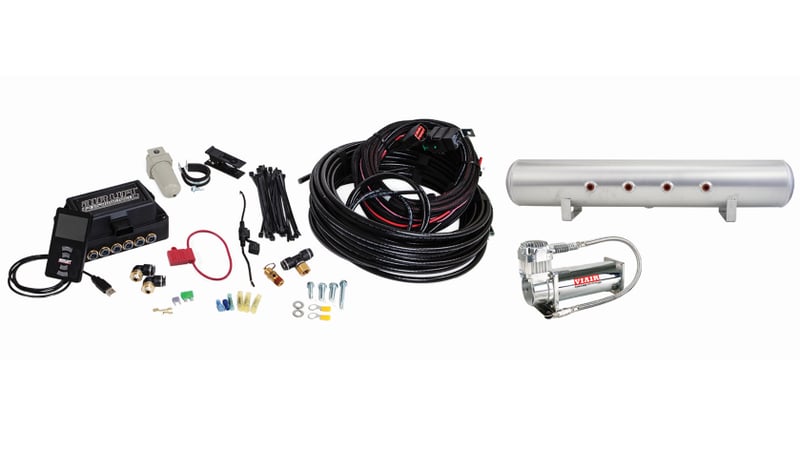 air lift performance 3p (3/8 air line 5 gal raw aluminum tank viair 444c comp) 27688