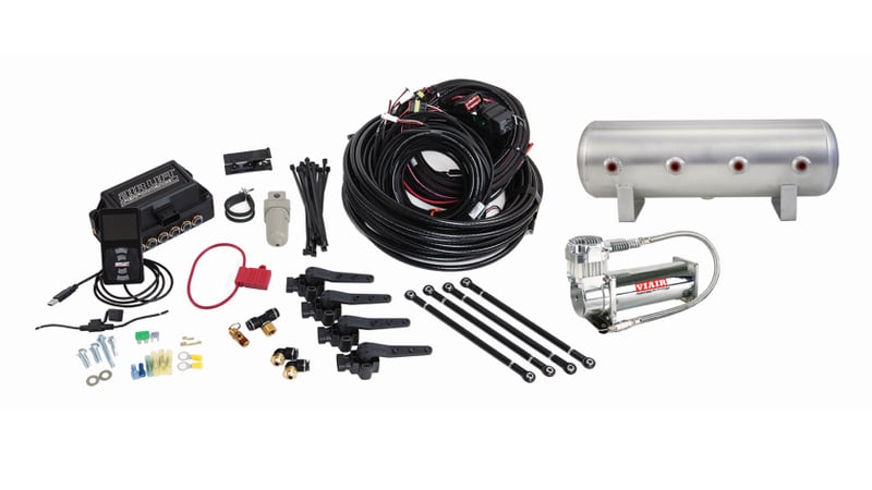 air lift performance 3h (1/4 air line 2.5 gal raw aluminum tank viair 444c comp) 27691