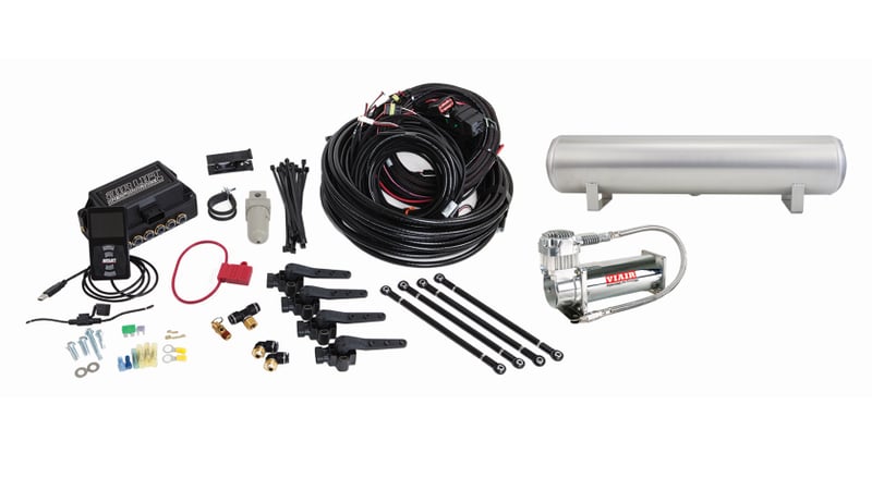 air lift performance 3h (1/4 air line 4 gal 5-port raw aluminum tank viair 444c comp) 27692