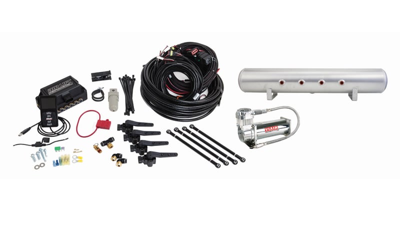 air lift performance 3h (1/4 air line 5 gal raw aluminum tank viair 444c comp) 27693