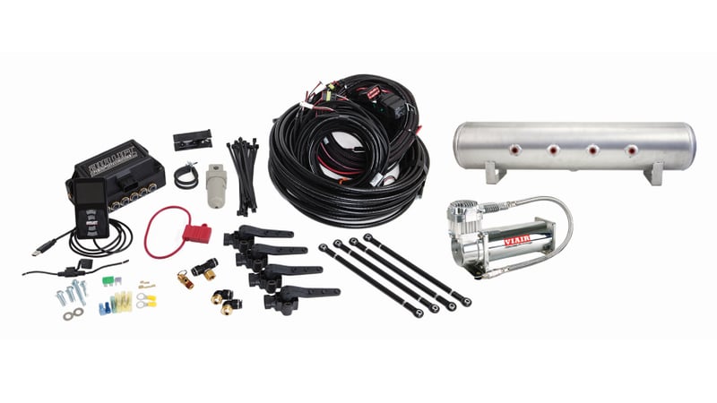 air lift performance 3h (1/4 air line 4 gal 7-port raw aluminum tank viair 444c comp) 27694