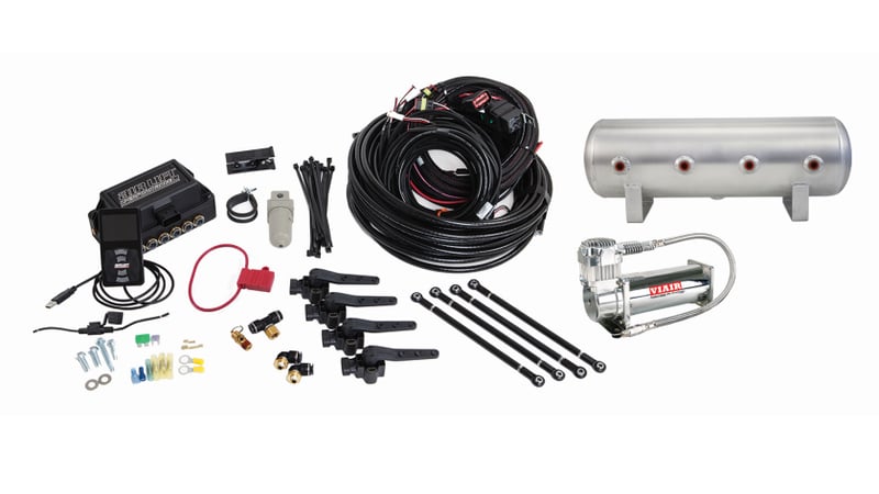 air lift performance 3h (3/8 air line 2.5 gal raw aluminum tank viair 444c comp) 27696