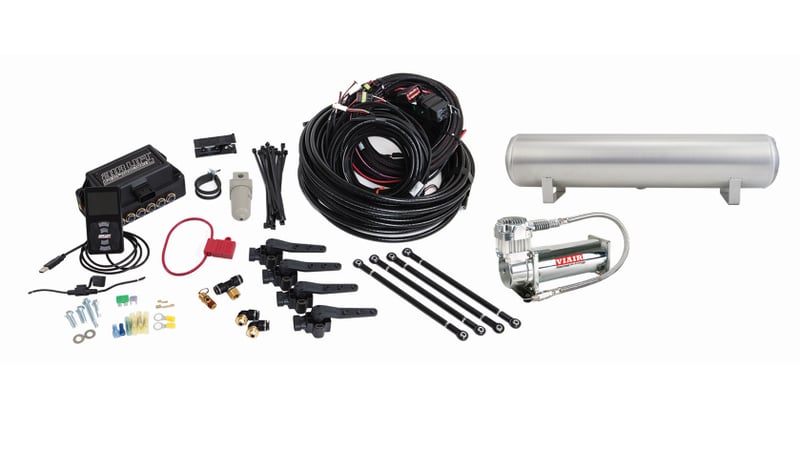 air lift performance 3h (3/8 air line 4 gal 5-port raw aluminum tank viair 444c comp) 27697