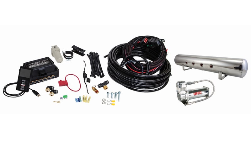air lift performance 3p (1/4 air line 5 gal polished aluminum tank viair 444c comp) 27783