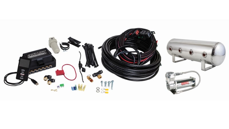 air lift performance 3p (3/8 air line 2.5 gal polished aluminum tank viair 444c comp) 27786