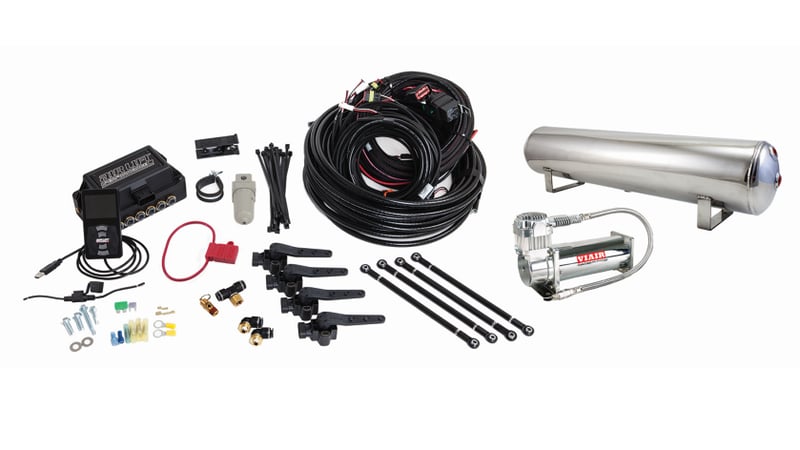 air lift performance 3h (1/4 air line 4 gal 5-port polished aluminum tank viair 444c comp) 27792