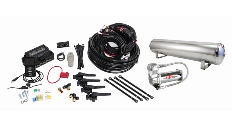 air lift performance 3h (3/8 air line 4 gal 5-port polished aluminum tank viair 444c comp) 27797
