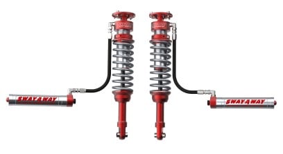 afe sway-a-way 10-14 f150/raptor 6.2l 3.0 front coilover kit w/ remote reservoirs and compr adjuster 301-5000-01-ca