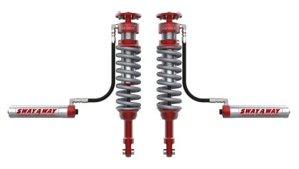 afe 17-19 ford f-150 raptor sway-a-way 3.0 front coilover kit w/ remote reservoirs and comp adj 301-5000-02-ca