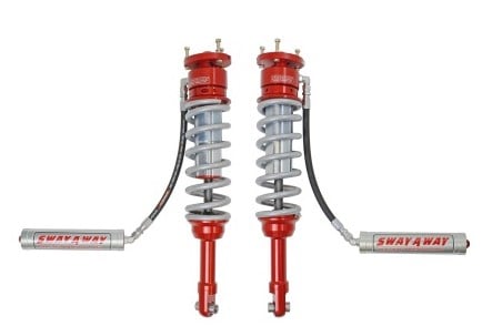 afe sway-a-way 3.0in front coilover kit 2017 ford f-150 raptor v6-3.5l (tt) w/remote reservoirs 301-5000-02