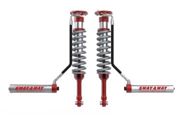 afe sway-a-way 10-14 f150/raptor 6.2l 2.5 front coilover kit w/ remote reservoirs and compr adjuster 301-5600-10-ca