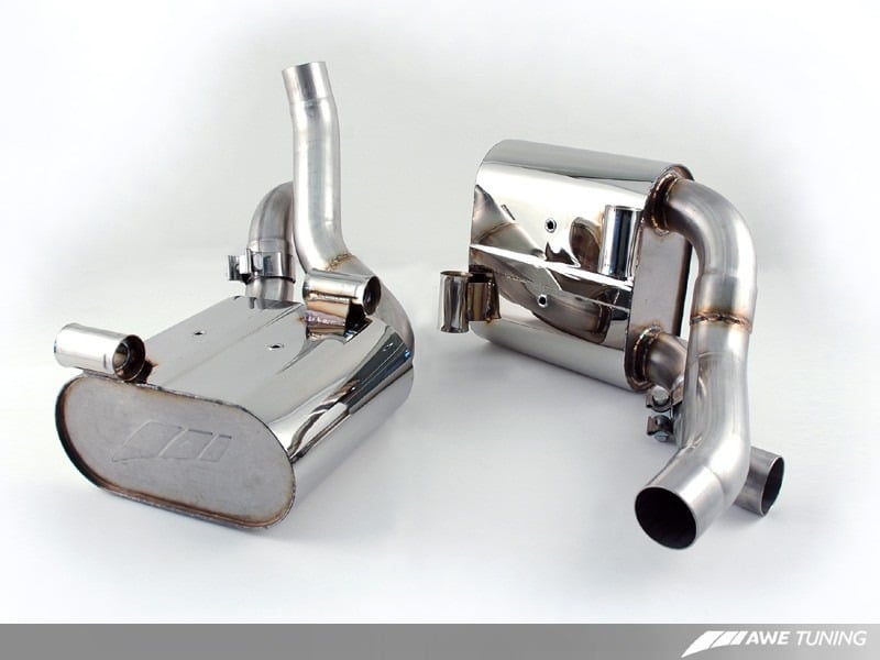 awe tuning porsche 997/997s performance muffler set (for use w/oem tips or awe tuning tips) 3010-11064