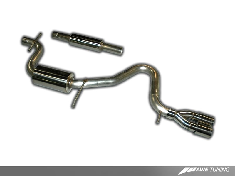 awe tuning 06-13 vw 2.5l golf/rabbit catback performance exhaust 3010-22020
