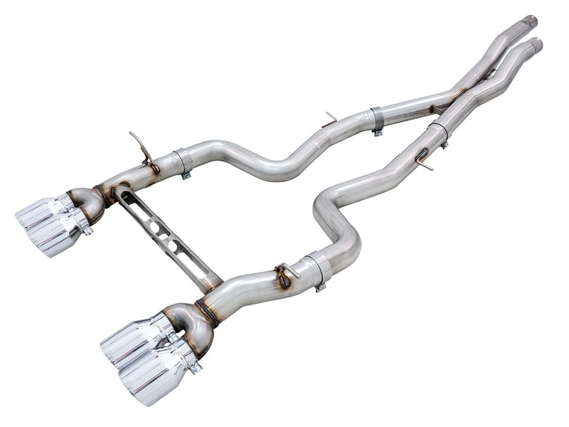 awe tuning 15-20 bmw f8x m3/m4 non-resonated track edition exhaust - carbon fiber tips (96mm) 3010-45010
