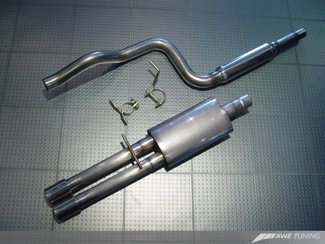 awe tuning 99-05 mk4 jetta cat-back performance exhaust - dual outlet 3015-22022