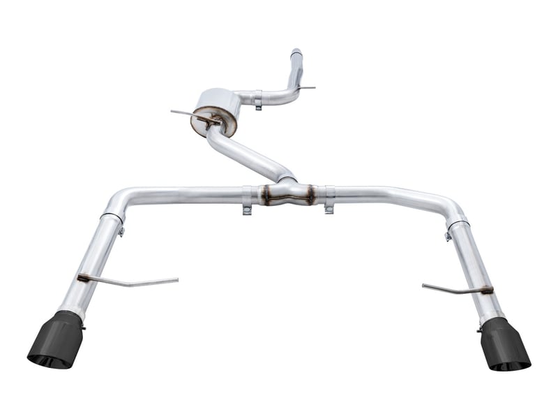 awe tuning 19-21 volkswagen jetta gli mk7 - resonated - track exhaust - diamond black tips (fits high-flow dp) 3015-23060