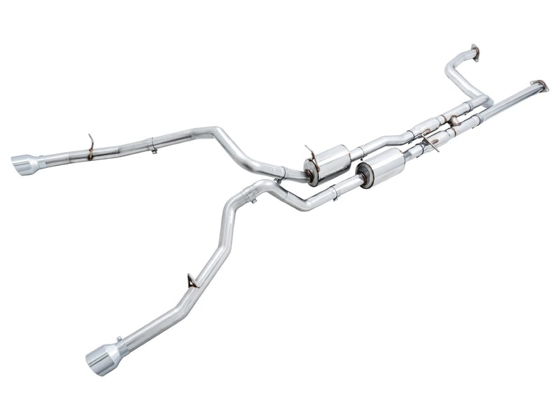 awe tuning 21-22 ram 1500 trx 0fg cat-back exhaust - chrome silver tips 3015-32004