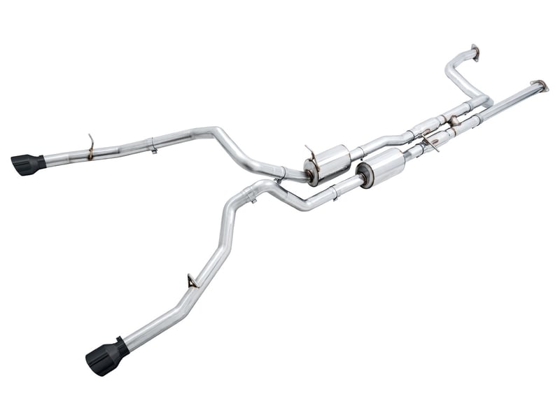 awe tuning 21-22 ram 1500 trx 0fg cat-back exhaust - diamond black tips 3015-33005